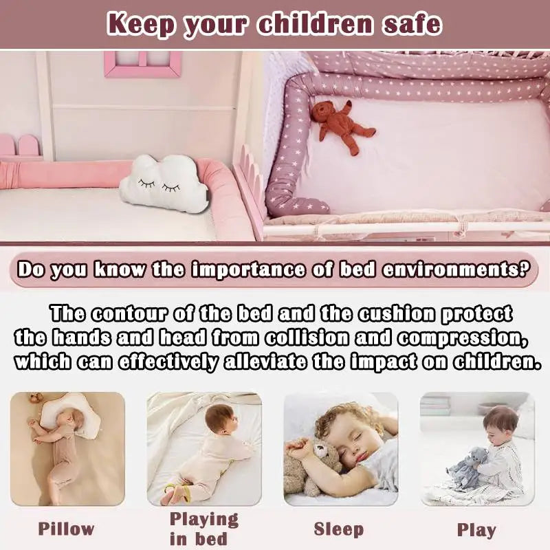 Pare-chocs de Lit pour Bébé - Protection Douce et Élégante