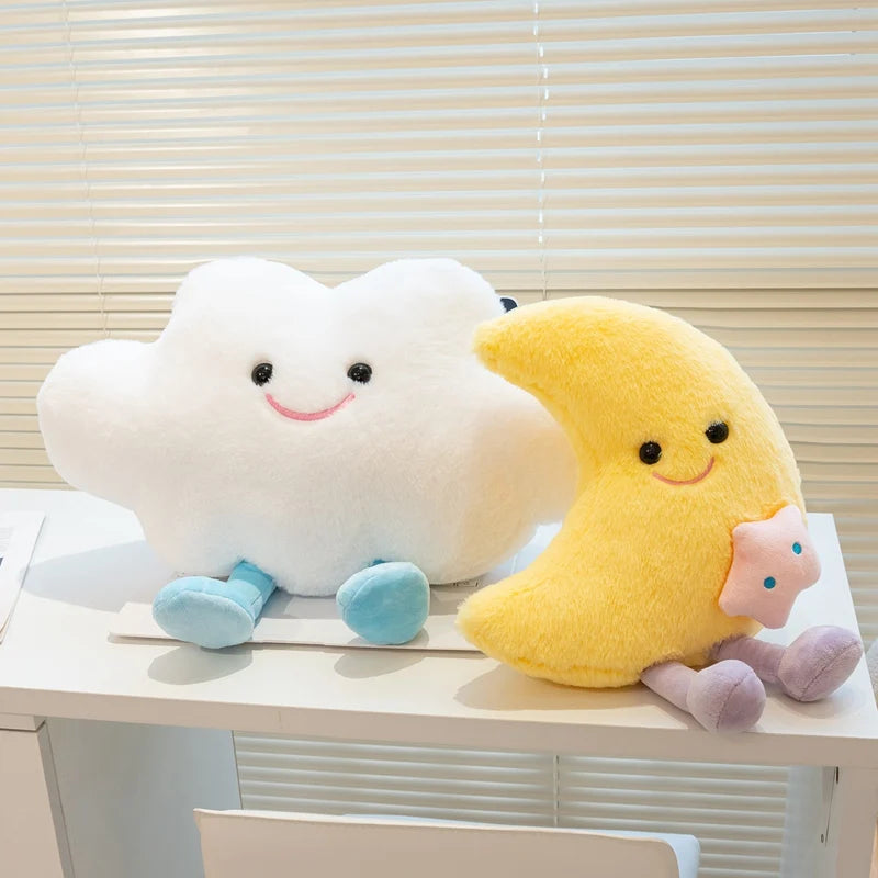 Peluche Étoile et Lune Kawaii - Oreiller Doux pour Enfants