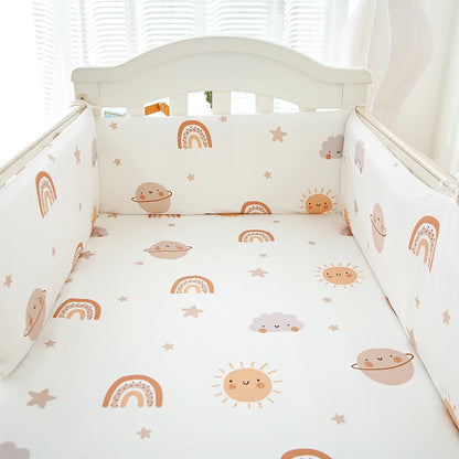 Pare-chocs de Berceau Douillet en Coton - Protection Sécurisée et Confortable