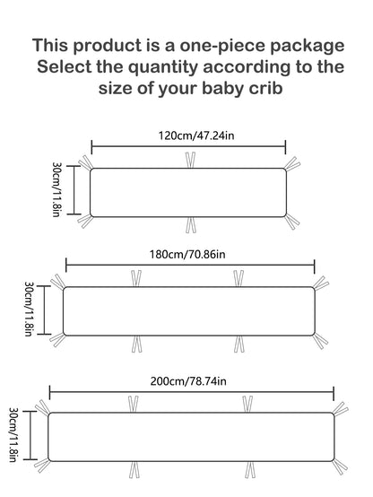 Pare-chocs de Berceau Douillet en Coton - Protection Sécurisée et Confortable