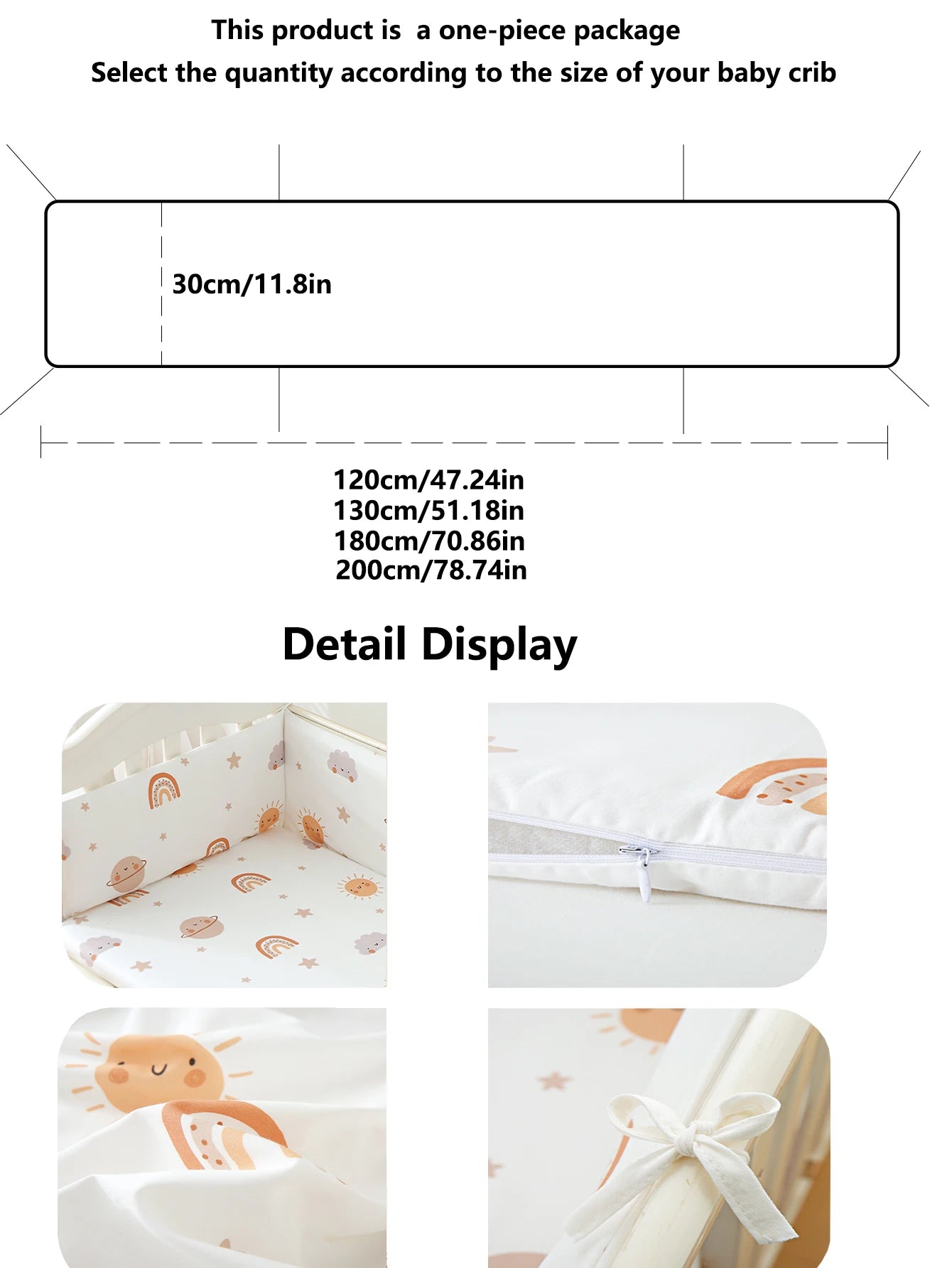 Pare-chocs de Berceau Douillet en Coton - Protection Sécurisée et Confortable