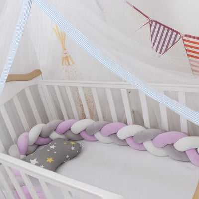 Tresse de Lit - WrapNest™ - Blanc Gris Mauve