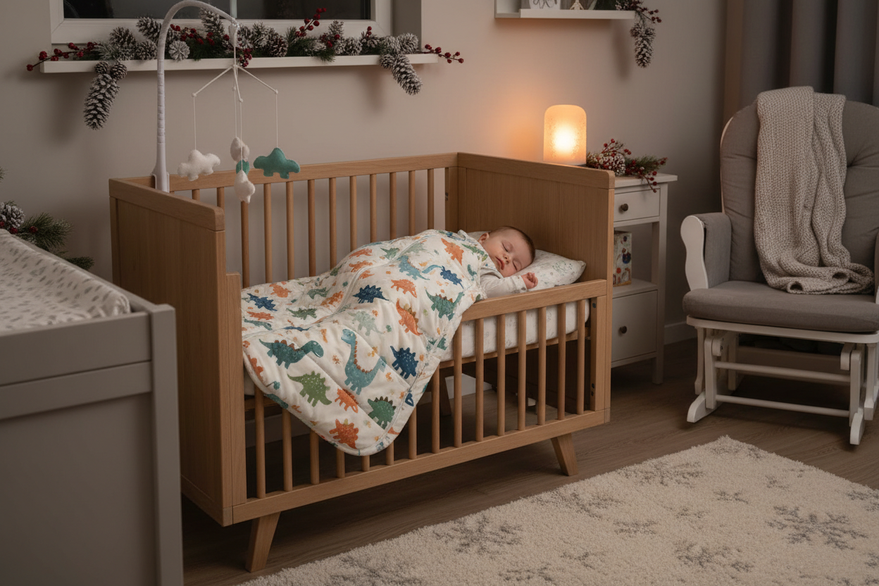 Bébé endormi au chaud dans sac de nuit