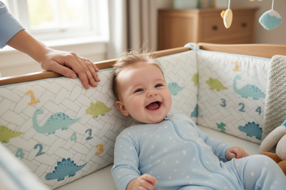 Maman et bébé avec pare-chocs classique