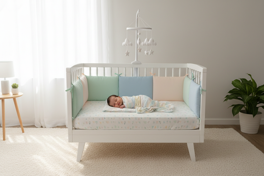 Chambre de bébé avec ensemble literie complet