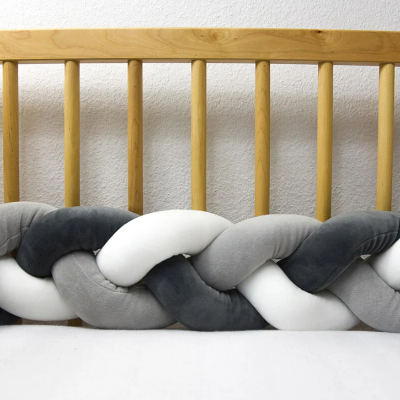 Tresse de Lit - BraidCushion™ - Blanc Gris